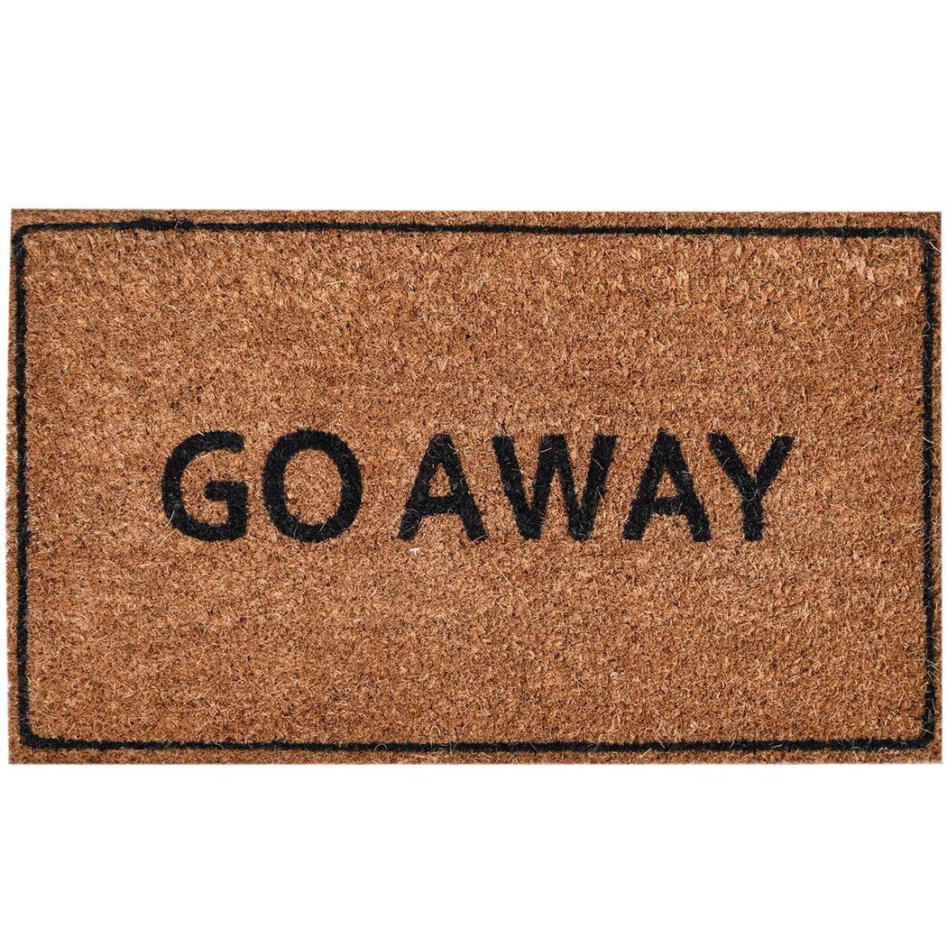 NINAMAR Natural Coir Boot Scraper Door Mat - 13 x 12 inch