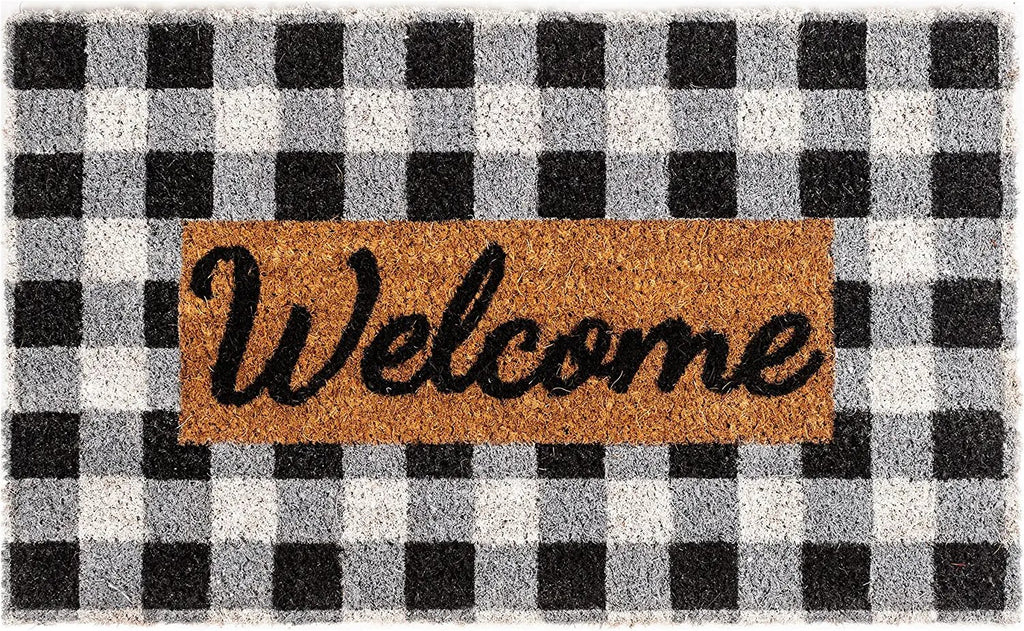 Ninamar Buffalo Plaid Welcome Door Mat - Thumbnail 3